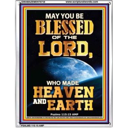 WHO MADE HEAVEN AND EARTH   Encouraging Bible Verses Framed   (GWAMAZEMENT8735)   "24X32"