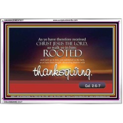 ABOUNDING THEREIN WITH THANKGIVING   Inspirational Bible Verse Framed   (GWAMAZEMENT877)   