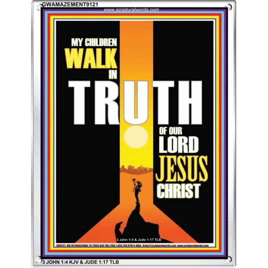 WALK IN THE TRUTH   Large Framed Scripture Wall Art   (GWAMAZEMENT9121)   