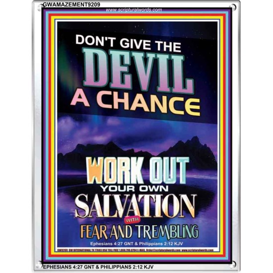 WORK OUT YOUR SALVATION   Bible Verses Wall Art Acrylic Glass Frame   (GWAMAZEMENT9209)   