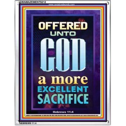 A MORE EXCELLENT SACRIFICE   Contemporary Christian poster   (GWAMAZEMENT9212)   