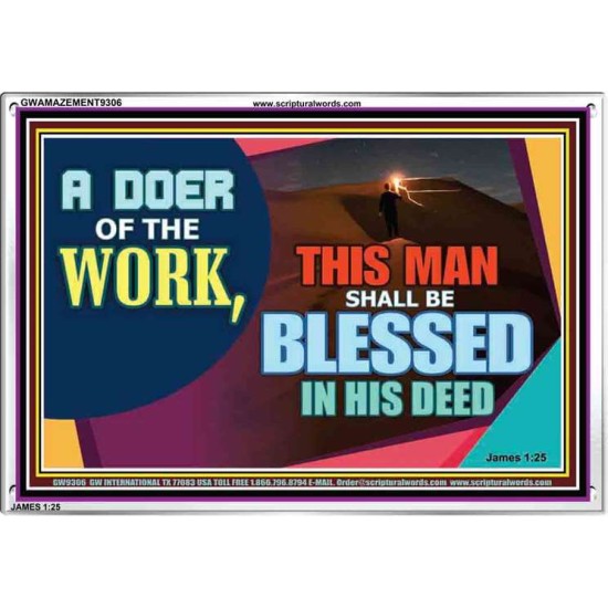 BE A DOER OF THE WORD OF GOD   Frame Scriptures Dcor   (GWAMAZEMENT9306)   