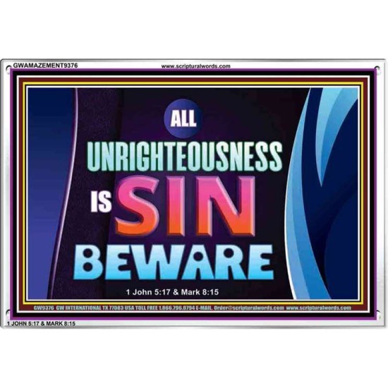 ALL UNRIGHTEOUSNESS IS SIN   Printable Bible Verse to Frame   (GWAMAZEMENT9376)   