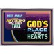 WHAT IS GOD'S PLACE IN YOUR HEART   Large Framed Scripture Wall Art   (GWAMAZEMENT9379)   