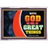 WITH GOD WE WILL DO GREAT THINGS   Large Framed Scriptural Wall Art   (GWAMAZEMENT9381)   "24X32"