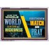 WATCH AND PRAY BRETHREN   Framed Interior Wall Decoration   (GWAMAZEMENT9516)   "24X32"