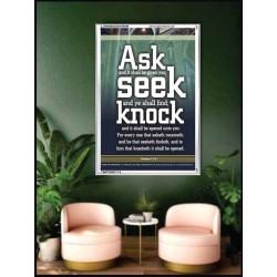 ASK, SEEK AND KNOCK   Contemporary Christian Poster   (GWAMBASSADOR089)   