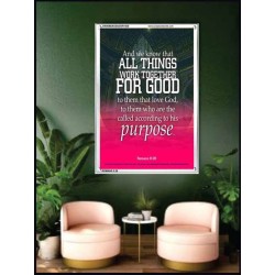 ALL THINGS WORK FOR GOOD TO THEM THAT LOVE GOD   Acrylic Glass framed scripture art   (GWAMBASSADOR1036)   