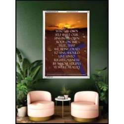 BARE OUR SINS IN HIS OWN BODY   Bible Verse Wall Art   (GWAMBASSADOR1318)   
