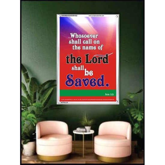 WHOSOEVER SHALL CALL   Inspiration Wall Art Frame   (GWAMBASSADOR1632)   