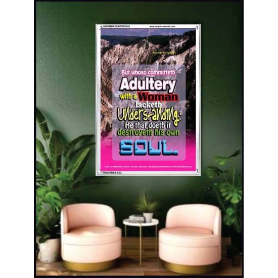 ADULTERY WITH A WOMAN   Large Frame Scripture Wall Art   (GWAMBASSADOR1941)   