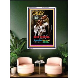 WAIT ON THE LORD   Encouraging Bible Verses Frame   (GWAMBASSADOR3483)   "32X48"