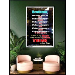 WHATSOEVER THINGS ARE TRUE   Scripture Wood Framed Signs   (GWAMBASSADOR3878)   "32X48"