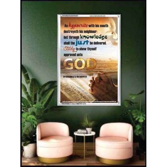 APPROVED UNTO GOD   Modern Christian Wall Dcor Frame   (GWAMBASSADOR3937)   