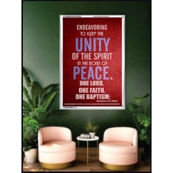 UNITY OF THE SPIRIT   Acrylic Glass Frame Scripture Art   (GWAMBASSADOR3995)   "32X48"