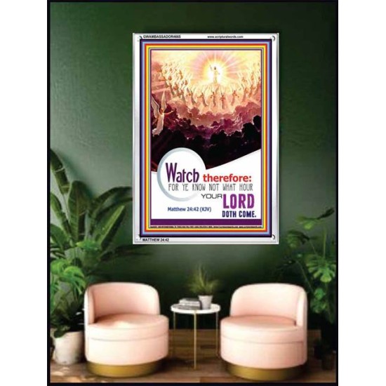 WATCH THEREFORE   Bible Verse Wall Art Frame   (GWAMBASSADOR4665)   