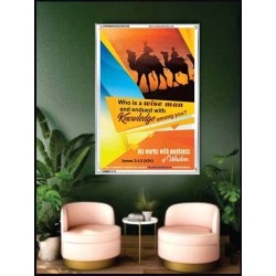 WHO IS A WISE MAN   Large Frame Scripture Wall Art   (GWAMBASSADOR5168)   "32X48"