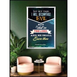 WAIT ON THE LORD   Bible Verses Frame Online   (GWAMBASSADOR5177)   "32X48"