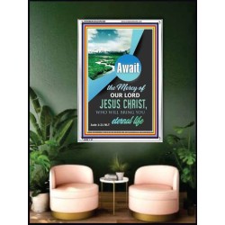AWAIT THE MERCY OF OUR LORD JESUS CHRIST   Bible Scriptures on Forgiveness Acrylic Glass Frame   (GWAMBASSADOR5360)   