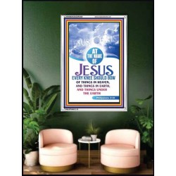 AT THE NAME OF JESUS   Scripture Wood Frame    (GWAMBASSADOR5439)   