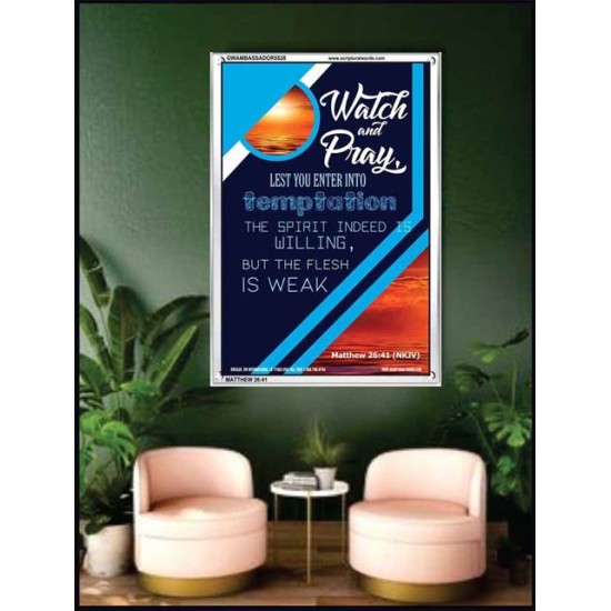 WATCH AND PRAY   Contemporary Christian Poster   (GWAMBASSADOR5528)   