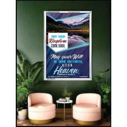 YOUR WILL BE DONE ON EARTH   Contemporary Christian Wall Art Frame   (GWAMBASSADOR5529)   "32X48"