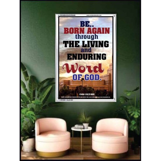 BE BORN AGAIN   Bible Verses Poster   (GWAMBASSADOR6496)   