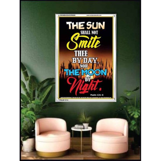THE SUN SHALL NOT SMITE THEE   Contemporary Christian Art Acrylic Glass Frame   (GWAMBASSADOR6658)   