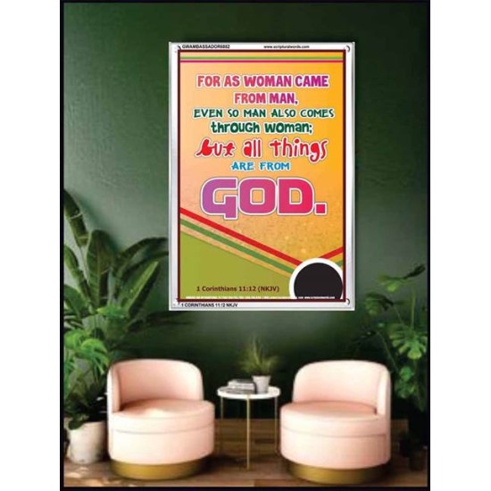ALL THINGS ARE FROM GOD   Scriptural Portrait Wooden Frame   (GWAMBASSADOR6882)   