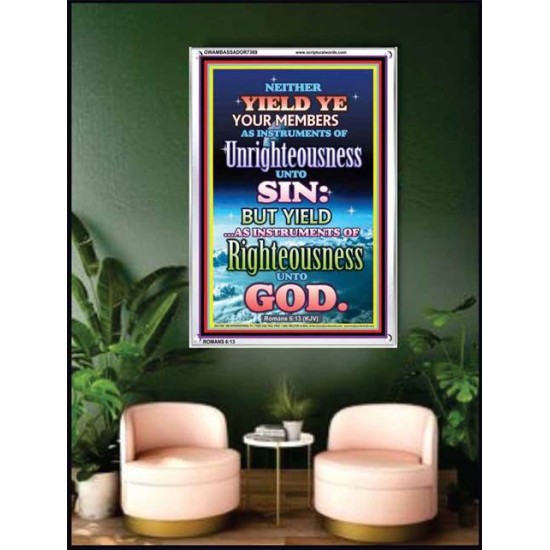 UNRIGHTEOUSNESS   Contemporary Christian Paintings Acrylic Glass frame   (GWAMBASSADOR7369)   