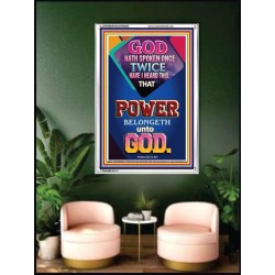 POWER   Custom Framed Bible Verse   (GWAMBASSADOR8025)   "32X48"
