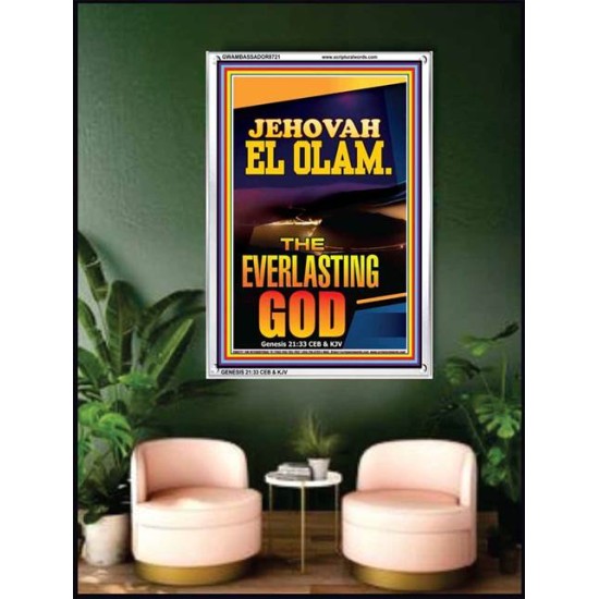 JEHOVAH EL OLAM EVERLASTING GOD   Frame Scriptures Decor   (GWAMBASSADOR8721)   