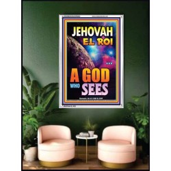 JEHOVAH EL ROI   Biblical Paintings Acrylic Glass Frame   (GWAMBASSADOR8843)   "32X48"
