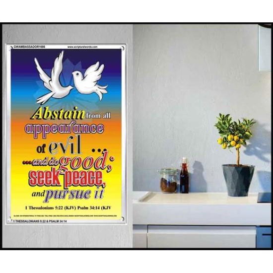 ABSTAIN FROM ALL APPEARANCE OF EVIL   Bible Verses Framed Art Prints   (GWAMBASSADOR1686)   