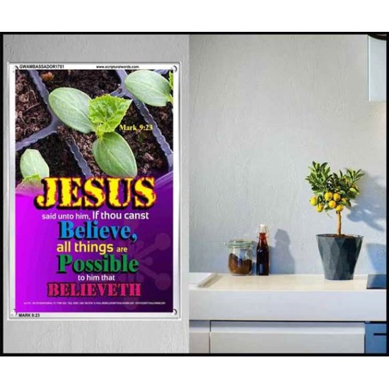 ALL THINGS ARE POSSIBLE   Modern Christian Wall Dcor Frame   (GWAMBASSADOR1751)   