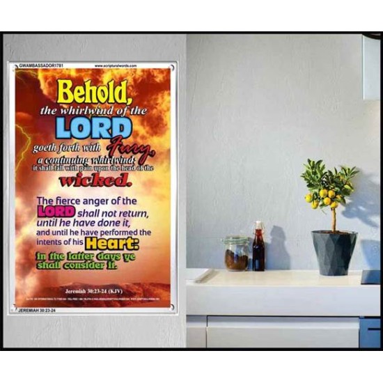 THE WHIRLWIND OF THE LORD   Bible Verses Wall Art Acrylic Glass Frame   (GWAMBASSADOR1781)   