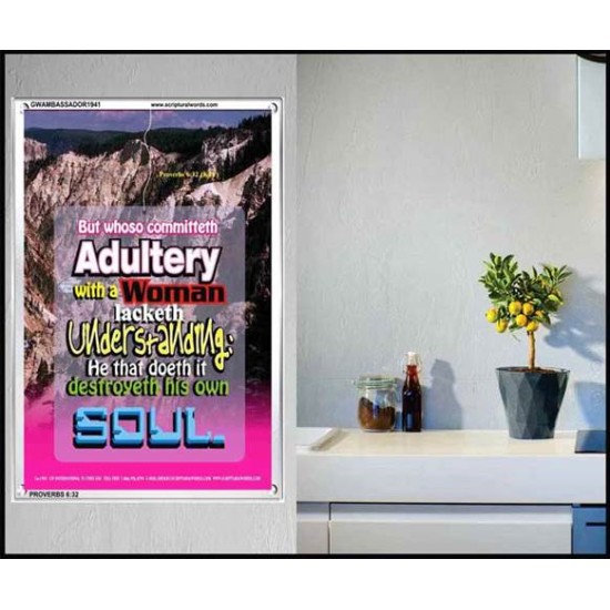 ADULTERY WITH A WOMAN   Large Frame Scripture Wall Art   (GWAMBASSADOR1941)   
