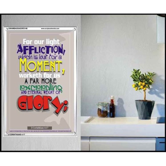 AFFLICTION WHICH IS BUT FOR A MOMENT   Inspirational Wall Art Frame   (GWAMBASSADOR3148)   