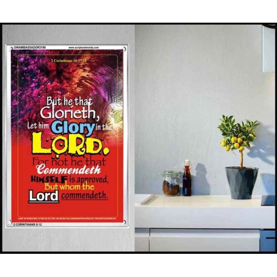 WHOM THE LORD COMMENDETH   Large Frame Scriptural Wall Art   (GWAMBASSADOR3190)   