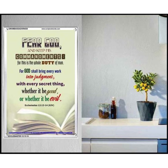 WHOLE DUTY OF MAN   Acrylic Glass Framed Bible Verse   (GWAMBASSADOR4038)   