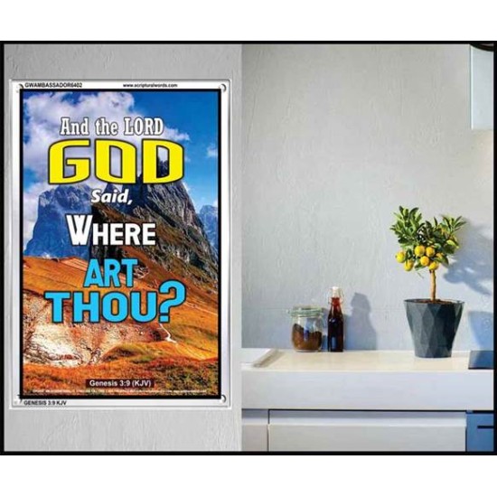 WHERE ARE THOU   Custom Framed Bible Verses   (GWAMBASSADOR6402)   