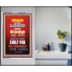 WAIT ON THE LORD   Bible Verses Wall Art Acrylic Glass Frame   (GWAMBASSADOR6535)   