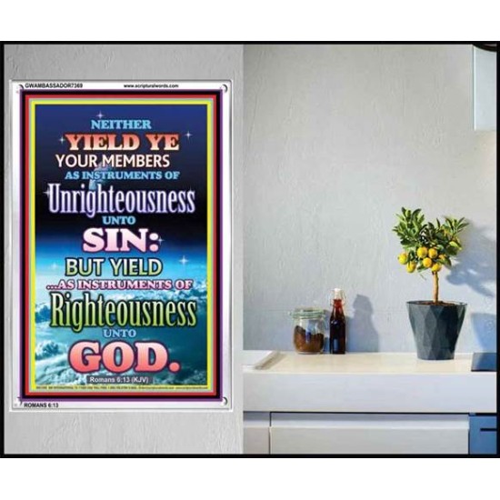 UNRIGHTEOUSNESS   Contemporary Christian Paintings Acrylic Glass frame   (GWAMBASSADOR7369)   