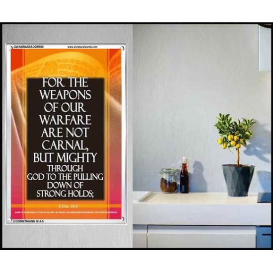 THE WEAPONS OF OUR WARFARE   Portrait of Faith Wooden Framed   (GWAMBASSADOR809)   