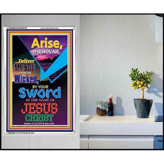 ARISE O JEHOVAH   Biblical Art Acrylic Glass Frame   (GWAMBASSADOR8152)   