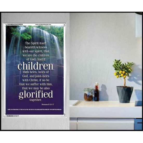 WE ARE THE CHILDREN OF GOD   Scriptural Portrait Acrylic Glass Frame   (GWAMBASSADOR830)   