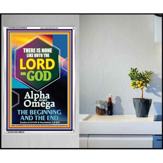 ALPHA AND OMEGA BEGINNING AND THE END   Framed Sitting Room Wall Decoration   (GWAMBASSADOR8649)   