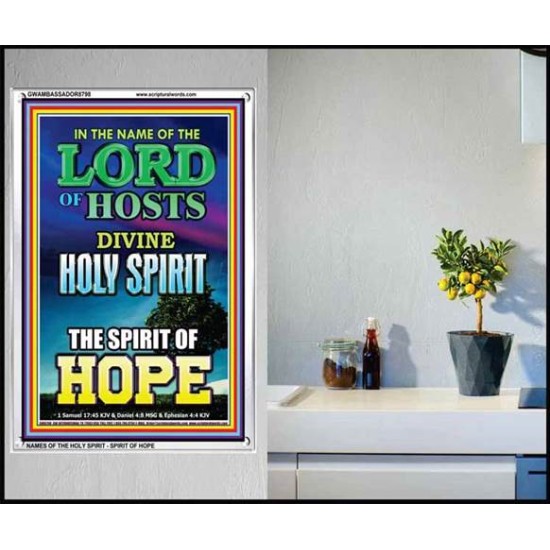 THE SPIRIT OF HOPE   Bible Verses Wall Art Acrylic Glass Frame   (GWAMBASSADOR8798)   