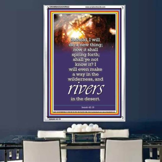 A NEW THING DIVINE BREAKTHROUGH   Printable Bible Verses to Framed   (GWAMBASSADOR022)   