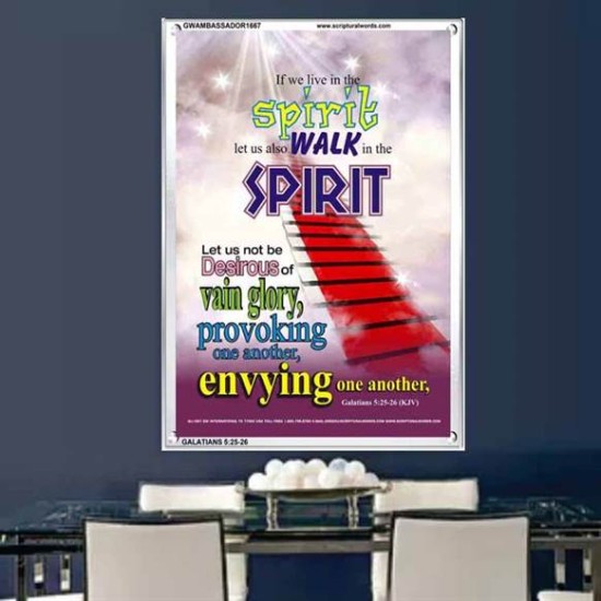 WALK IN THE SPIRIT   Large Framed Scripture Wall Art   (GWAMBASSADOR1667)   